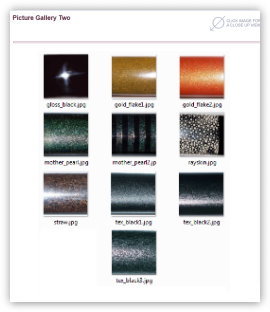 Gallery 5 - Available Styles of Lacquer
